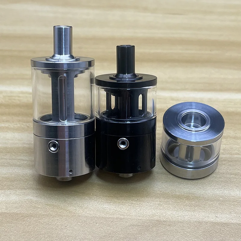 Picatiny Style MTL RTA Rebuildable mtl Tank Atomizer 316ss 22mm 3ml Single Coil Tank with 0.8/0.9/1.0/1.4mm/Blocked Pins