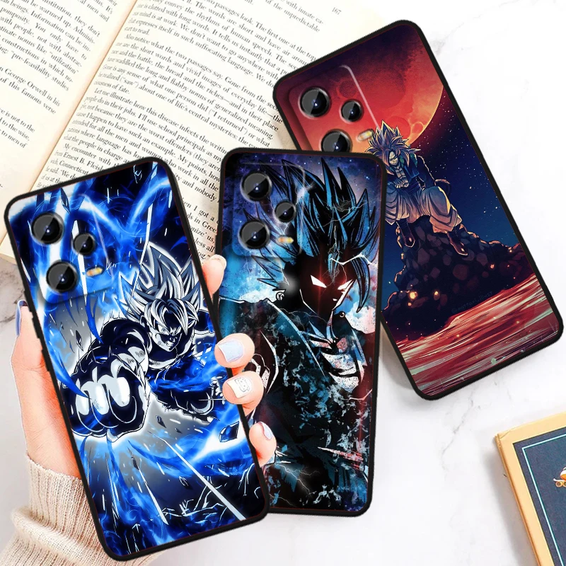 Goku D-Dragon Ball Z Anime For Xiaomi Redmi Note 13 12R 12 12S Turbo 11 11T 11S 10 10S Pro Plus 5G Black Back Phone Case