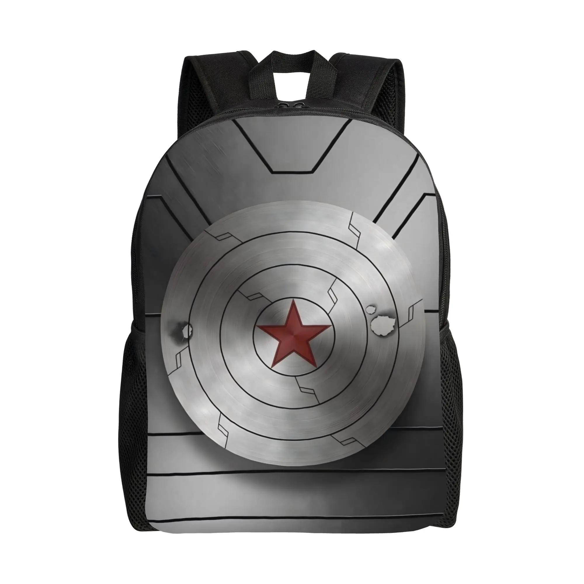 

Back to school season Winter Soldier s Shield Bookbag Marvel Couple Solid Backpack