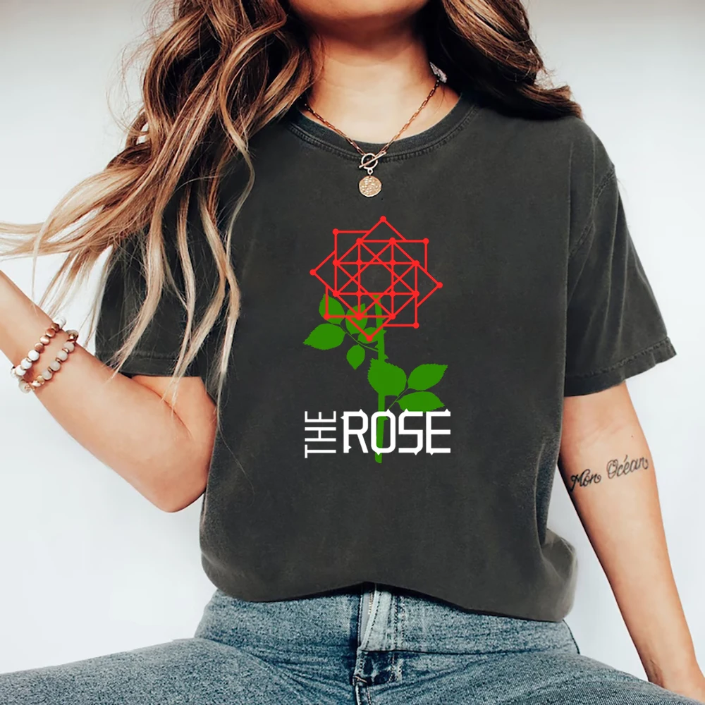

The Rose Kpop T-Shirt Back To Me Shirt The Rose Korean Group Tee Women Short Sleeve Graphic T Shirts Kpop Top Women Clothing