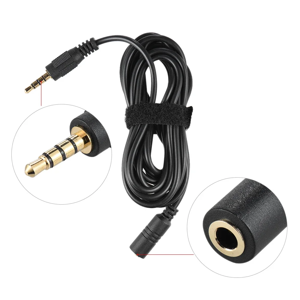 2m 4 Poles Audio Extension Cable for Cellphone Smartphone Mic Microphone Female 3.5mm To Male 3.5mm Jack Aux Universal cale