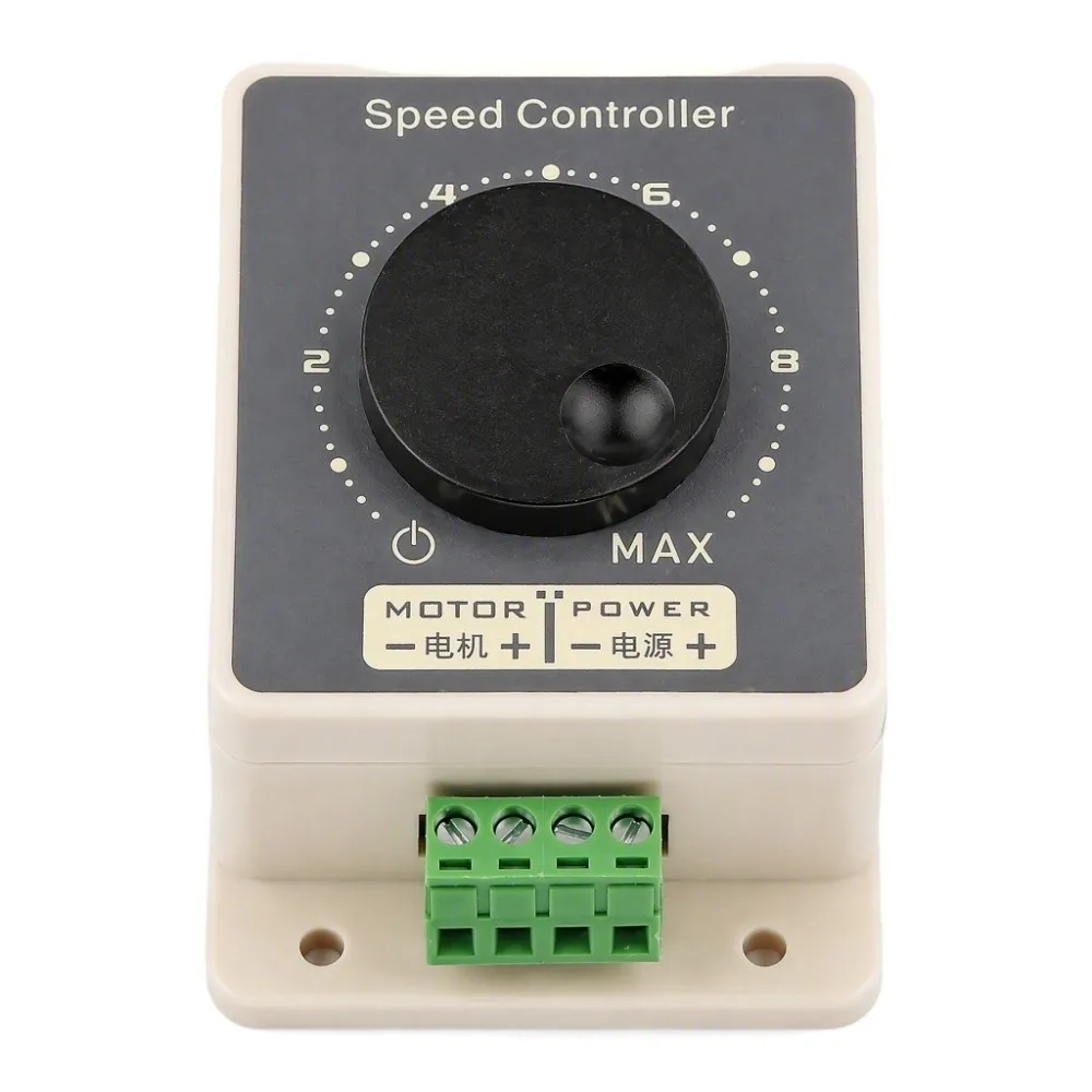 10-60V Input DC Motor Speed Controller Waterproof Design Screw Terminal PWM Motor Governor Wiring Indication Label