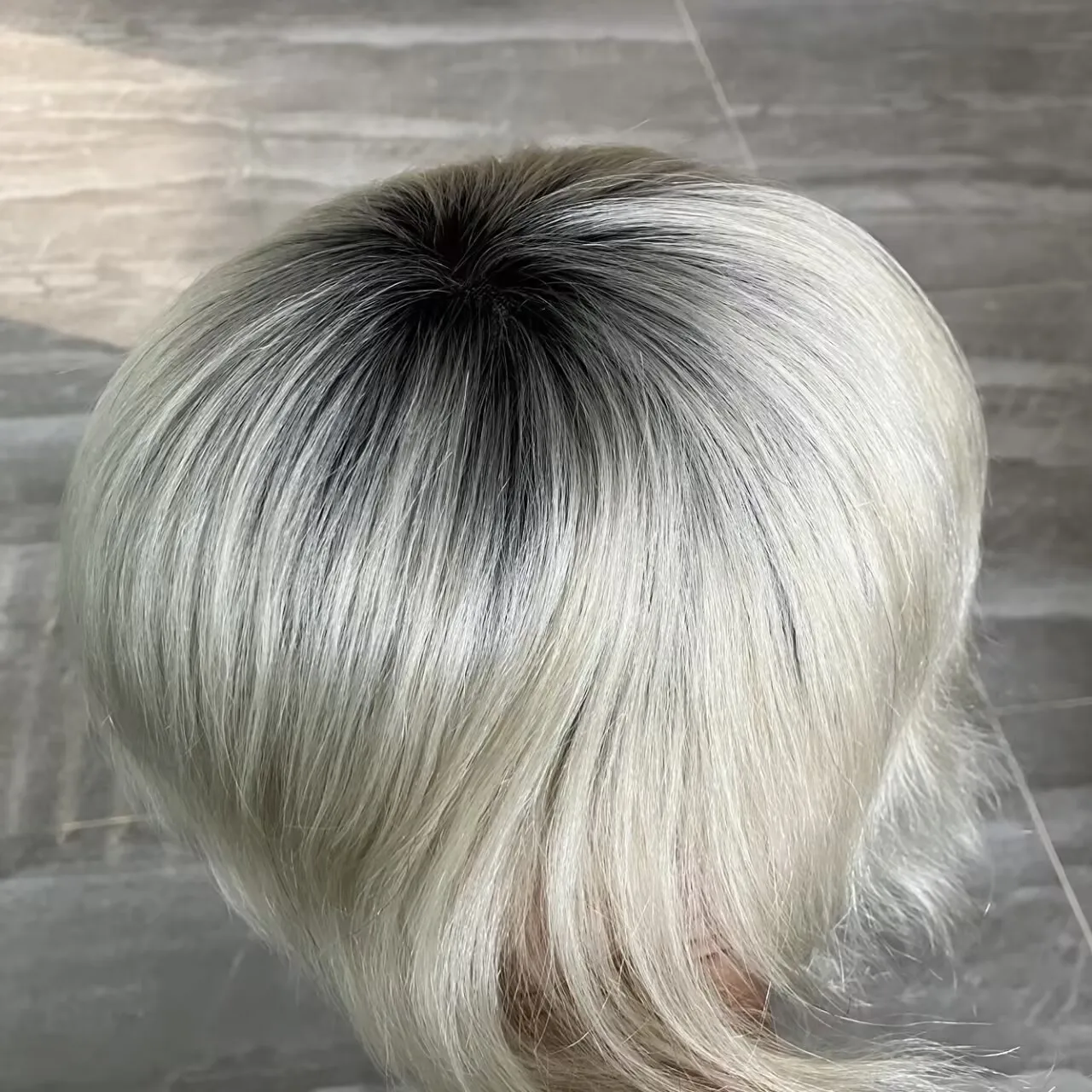 الجذر الأسود الطبيعي 1bt60R البلاتين شقراء 100% شعر الإنسان تنفس كامل السويسري HD الدانتيل رجل شعر مستعار Vloop دائم الجلد Pu شعر مستعار