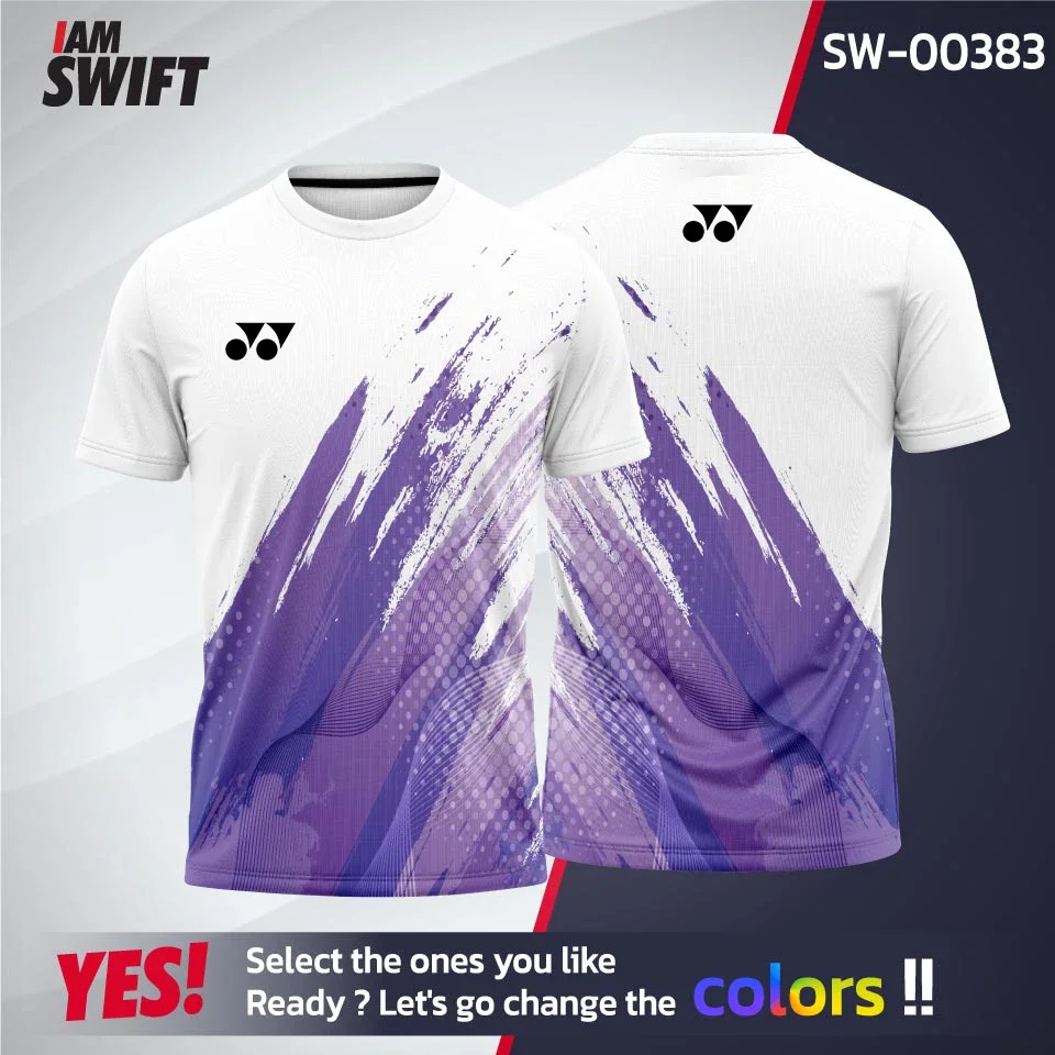 

2025 Jersey Fashion Boutique Sports t shirt Size Men's T-shirt Badminton Sports Running Pattern 3D Printed Sport Short Sleeves