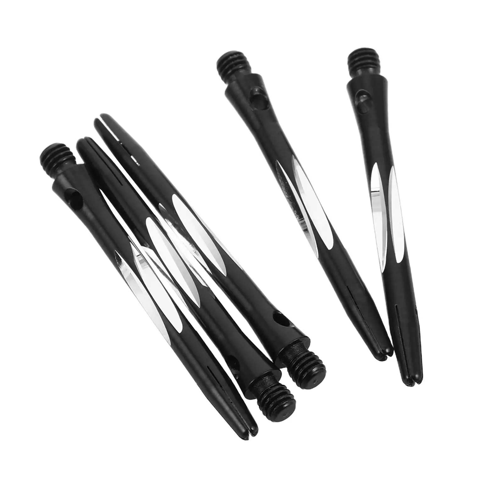 

5PCS Carved Shafts Black Aluminum Alloy Professional Thread Metal Stems Outdoor Toys Replacement Accessories