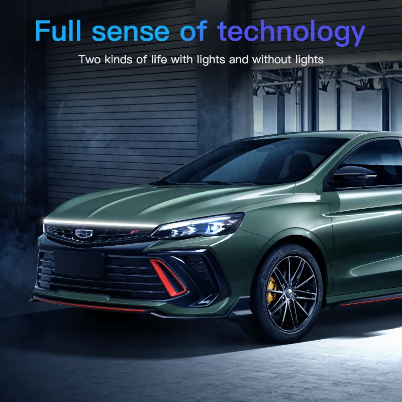 Scan Starting LED Car Hood Light Daytime Running Light Universal Flexible Dynamic Car DRL 12V Ambient Decorative Light Strip view 5