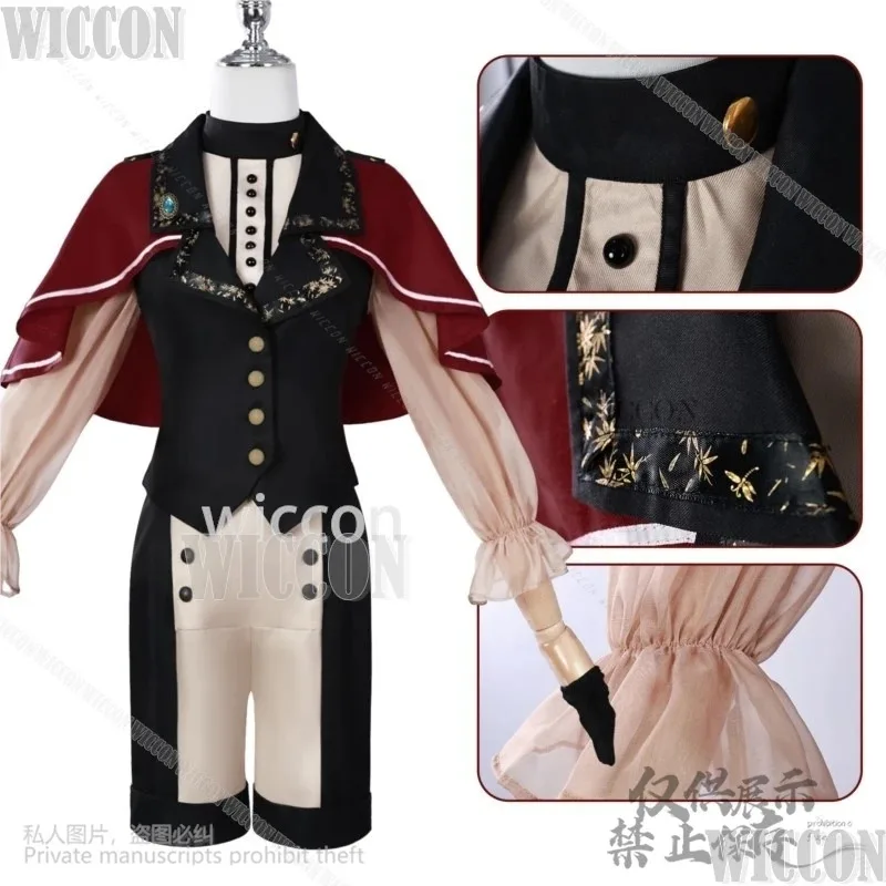 

a7d@Umiri Yahata Anime BanG Dream Cosplay Gothic Style Cape Pant Uniform Ave Mujica Halloween Christmas Party Girl Women Customi