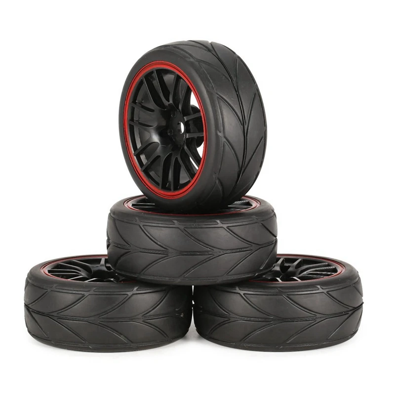 1/10 RC Racing Car Tires On Road Touring Drift Car Tire Wheel Dla Tamiya TT01 TT02 TA06 XV-01 PTG-2 HPI WR8 Kyosho HSP