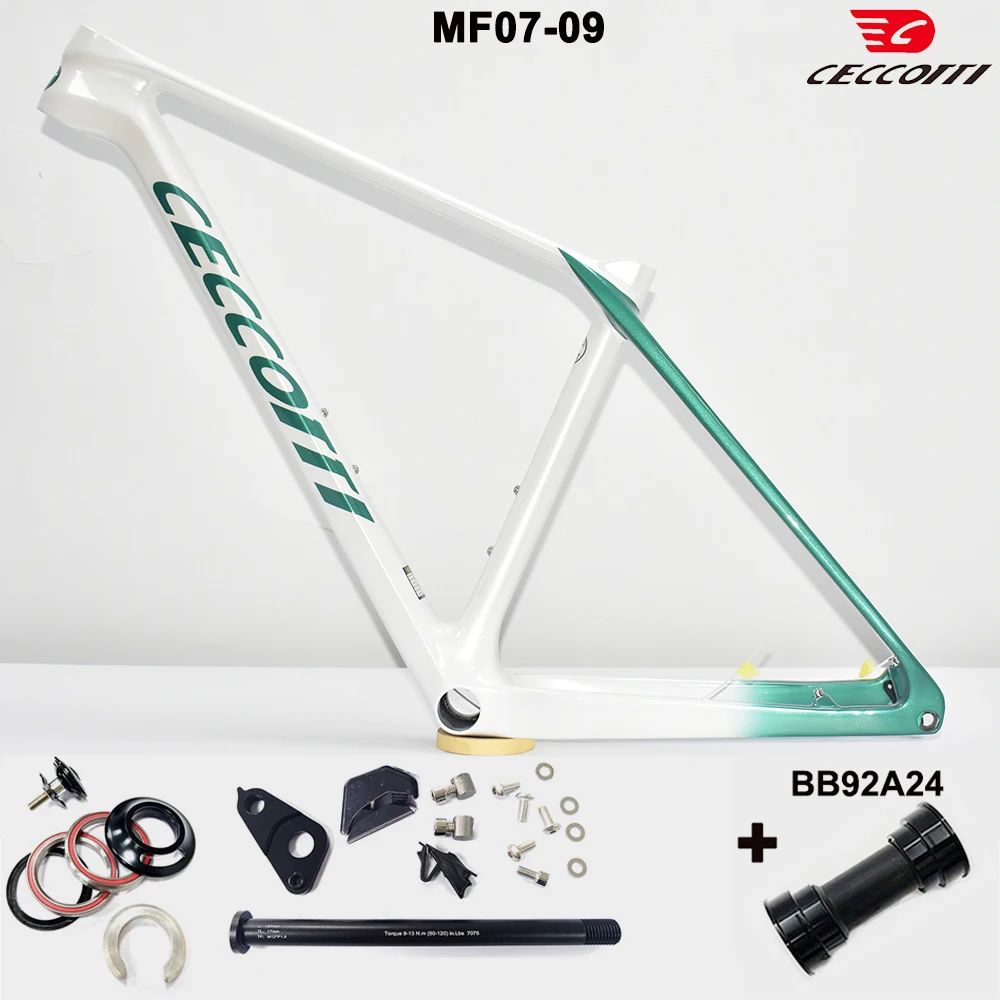 CECCOTTI Newest Color 29er MTB Frame Full Inner Cable Model Desgin 148mm Boost And BB92 Carbon MTB 29 Frames
