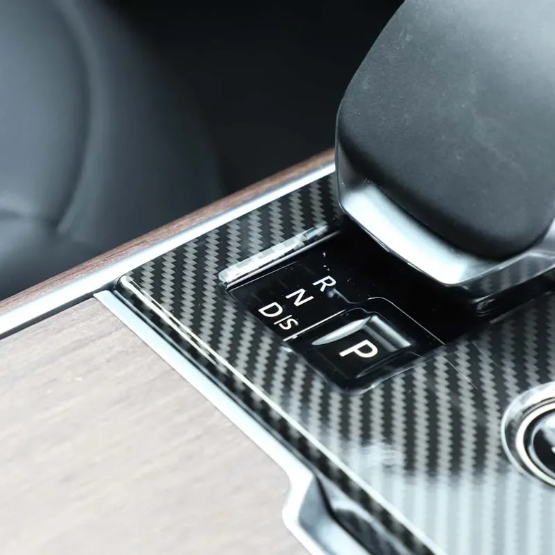 For Land Rover Range Rover Vogue 2024-2025 ABS Carbon Fiber Car Center Control Gear Panel Decorative Cover Sticker Accessories