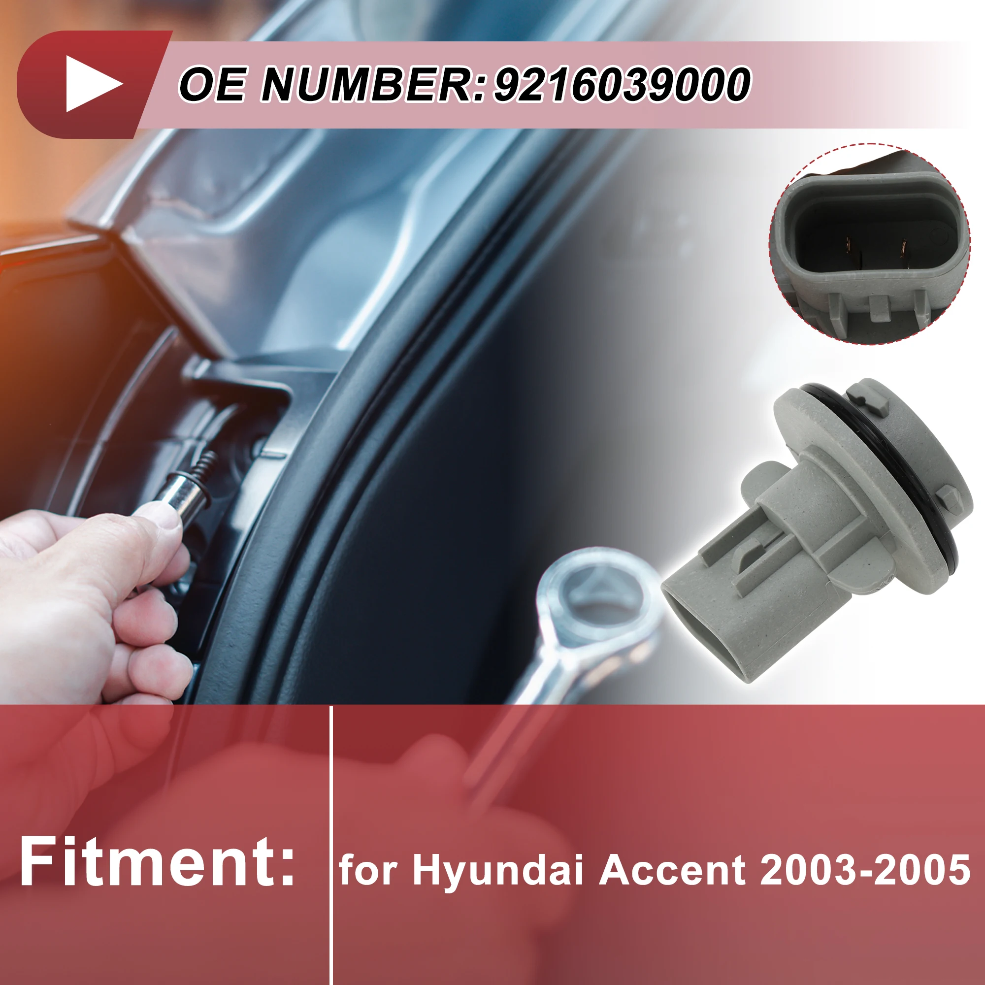 

X Autohaux 1 шт. разъем указателя поворота для Hyundai Accent 2003-2005 No 9216039000 разъем лампы фары 2 Pin
