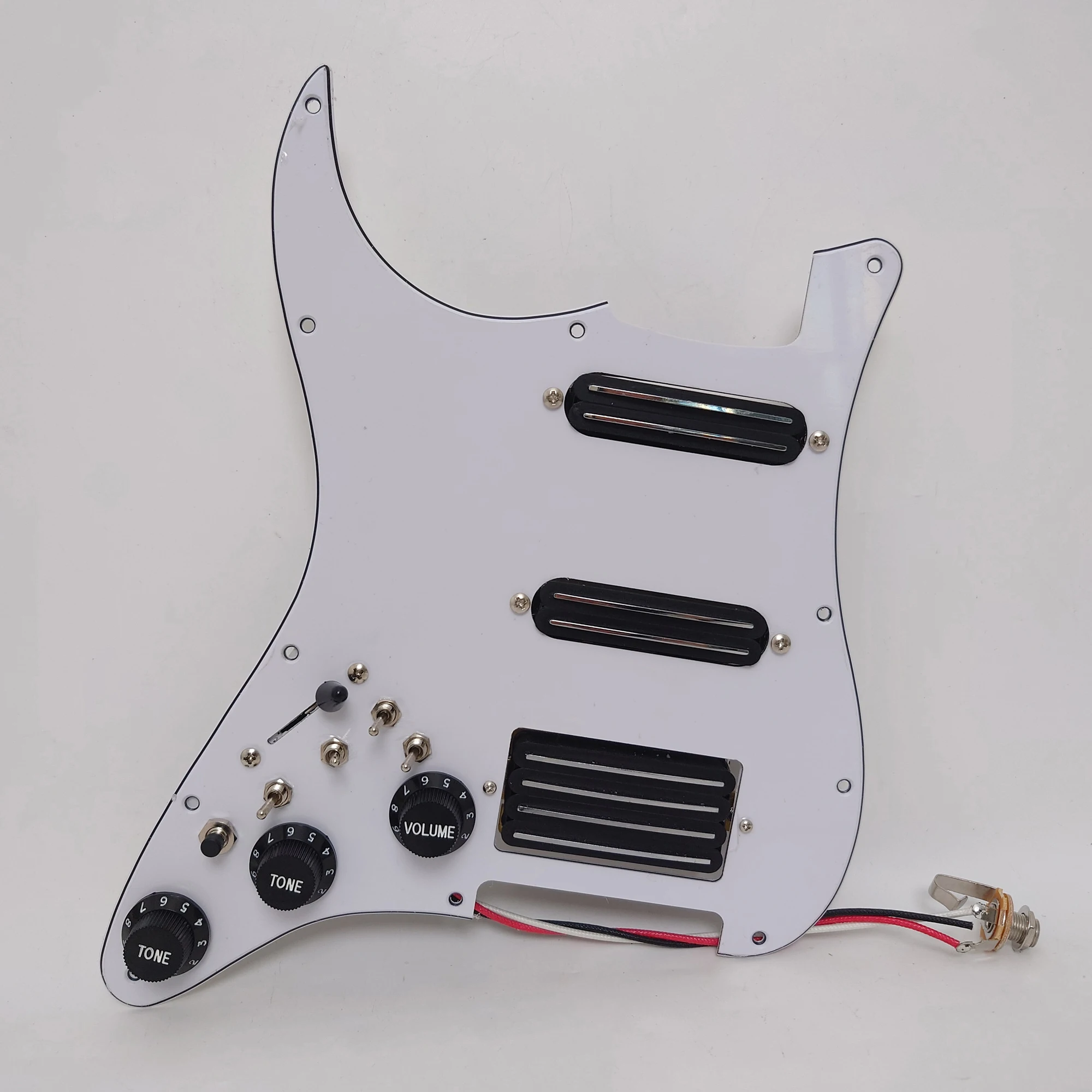 Left Hand Prewired Loaded Pickguard with Coil Splitting HSH Humbucker Pickups Set for ST Electric Guitars Replacement Parts