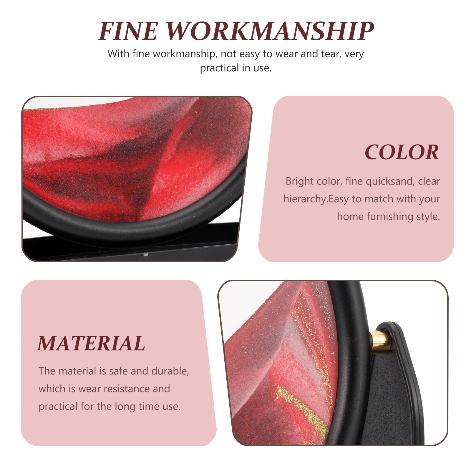 Landscape Quicksand Painting Sand Art Liquid Dynamic Decor Desktop Ornament Sand Landscape Decoration Wear Resistant