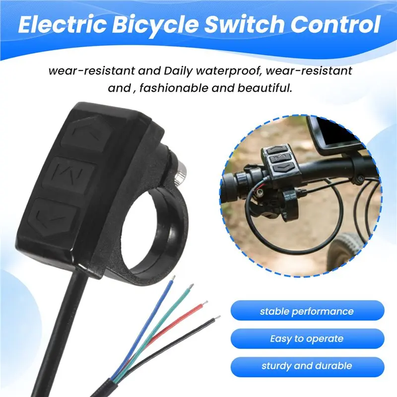 ABYB Electric Bicycle Switch Control Button Handlebar Mount Split Meter Switches Button For LCD Meter E-Bike Accessories - view 4