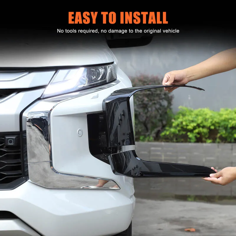 

ABS black For Mitsubishi L200 2019-2023 Triton front center grille trim strip Car front center grille trim strip
