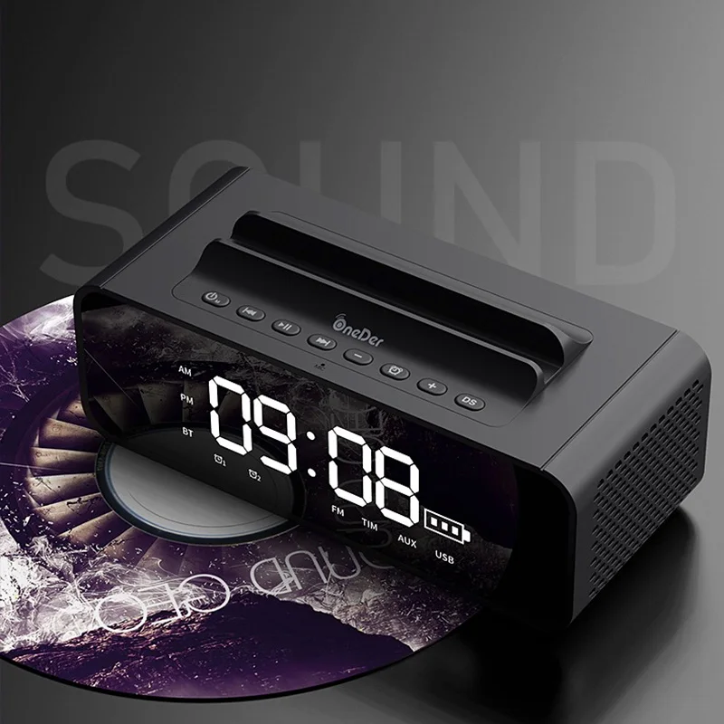 

V06 Bluetooth audio clock alarm clock desktop desktop computer audio living room bedroom speakers can be placed on the phone