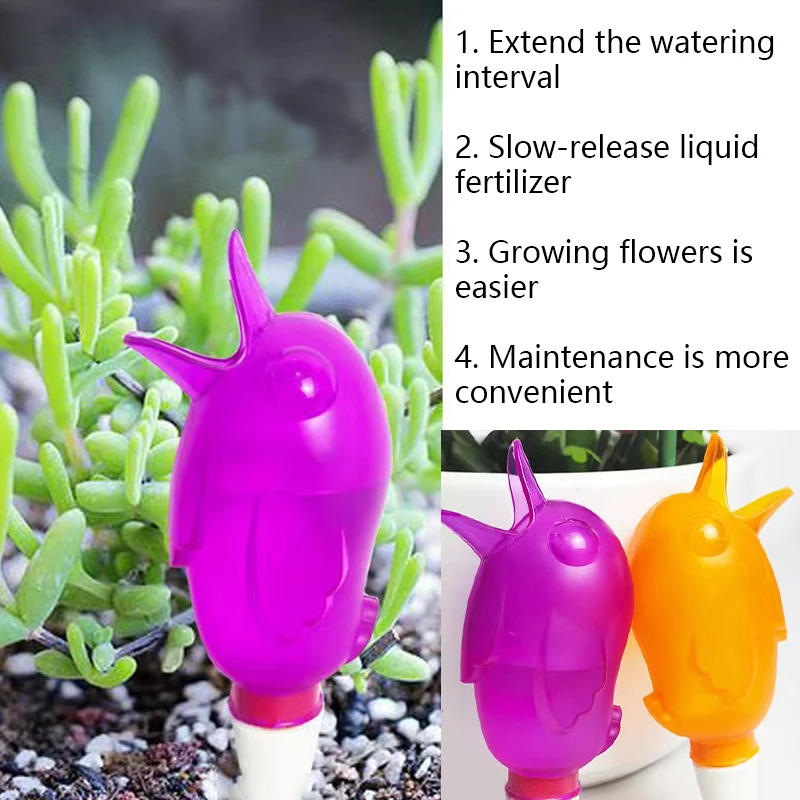 High quality automatic flower waterer plant waterer self watering water balloon bird shaped hand blown plastic view 2