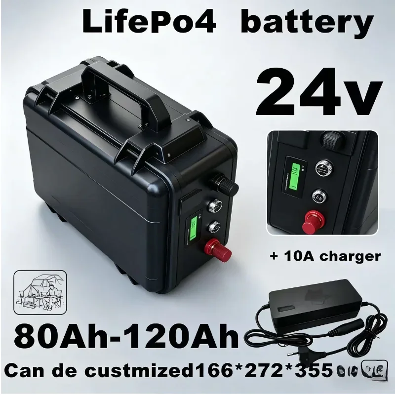 

Литиевая аккумуляторная батарея LiFePO4 24В 80Ач 100Ач 120Ач глубокого цикла, со встроенной интеллектуальной BMS, поддерживает нагрузку до 2000Вт. Идеально подходит для RV и AGV.