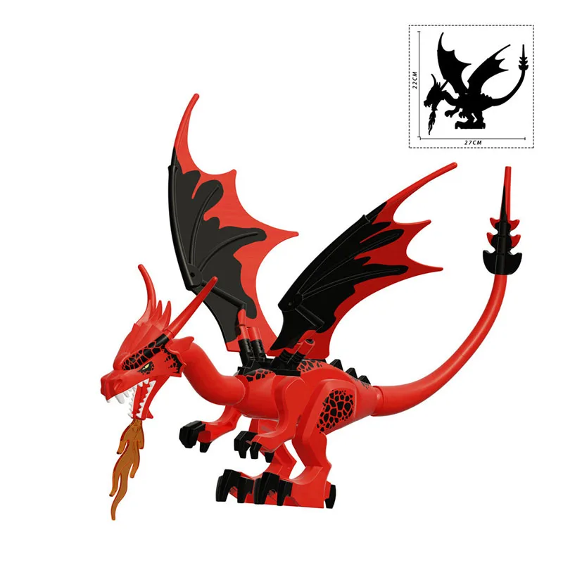 

New Anime Character Animal World Dinosaur Flying Dragon K2355K2356 Children's Building Block Assembly Toy