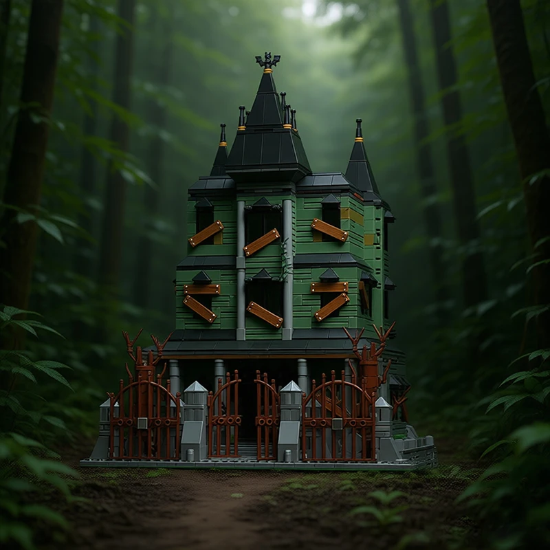 2164 PCS 구성 디럭스 유령의 집 MOC 맞춤형 모듈식 빌딩 블록 인기 교육용 브릭 DIY 장난감 생일 선물