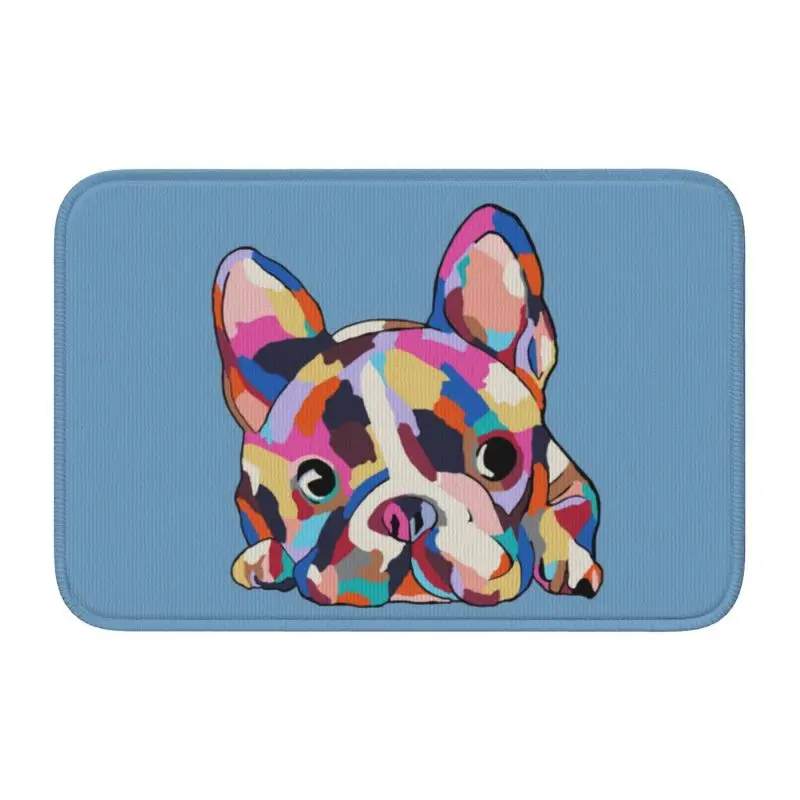 Custom Zoe French Bulldog Front Door Floor Entrance Welcome Mats  Pet Frenchie Animal Kitchen Bath Doormat  Carpet Rug Footpad