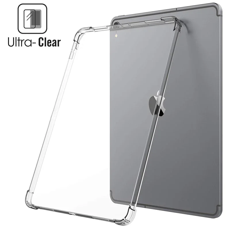 Capa de silicone para samsung galaxy tab s4 10.5 polegadas 2018 SM-T830 SM-T835 10.5 ''transparente macio tpu capa traseira para tablet