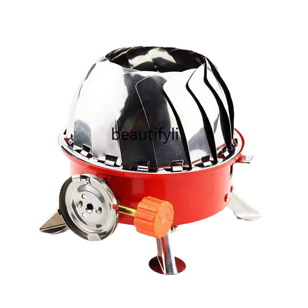 Уличная многофункциональная ветрозащитная горелка лотоса, портативная кассетная горелка для кемпинга, пикника, газовая плита для барбекю