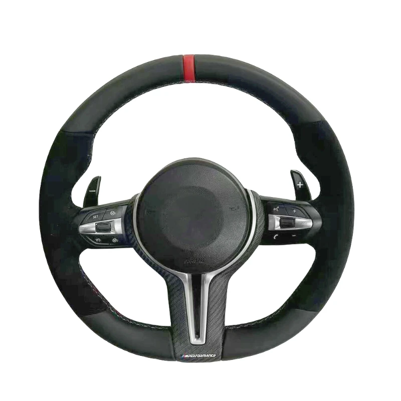 Interior Accessories Customized 14inch Suede Steering Wheel For BMW M3 M5 M6