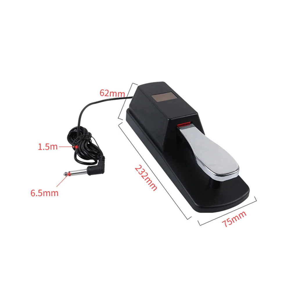 Universal Piano Keyboards Sustain Foot Pedal Durable Accessory for Electronic Keyboards Digital Piano (Black)