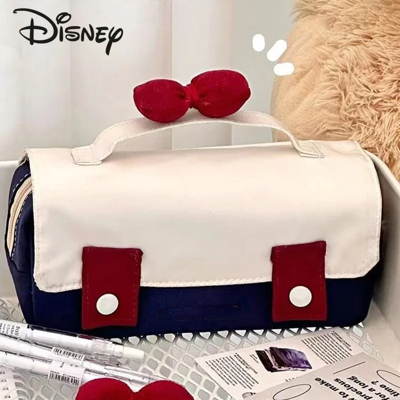 Disney New Style Student Pencil Bag Fashion High Quality Waterproof Multifunctional Storage Bag Small Fresh Women's Makeup Bag