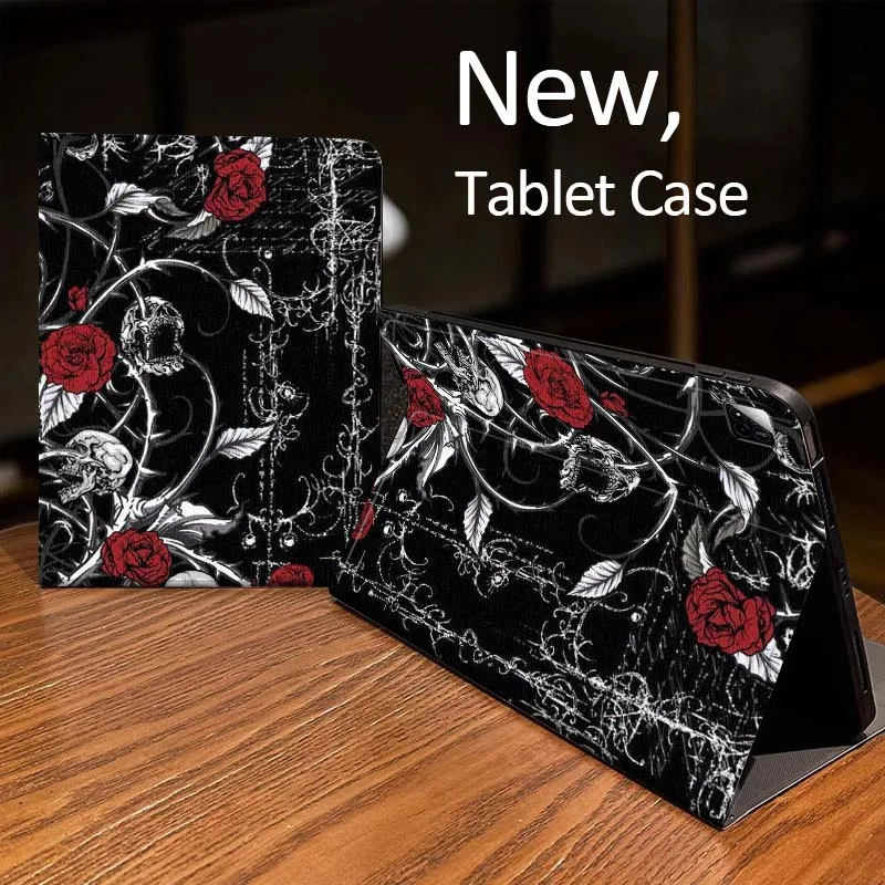 

Red Rose Broken Glass Case For Xiaomi Mi Redmi Pad 2 4 5 7S 6S 6 7 8 Plus SE Pro K 2025 inch 8.7 11 Tablet