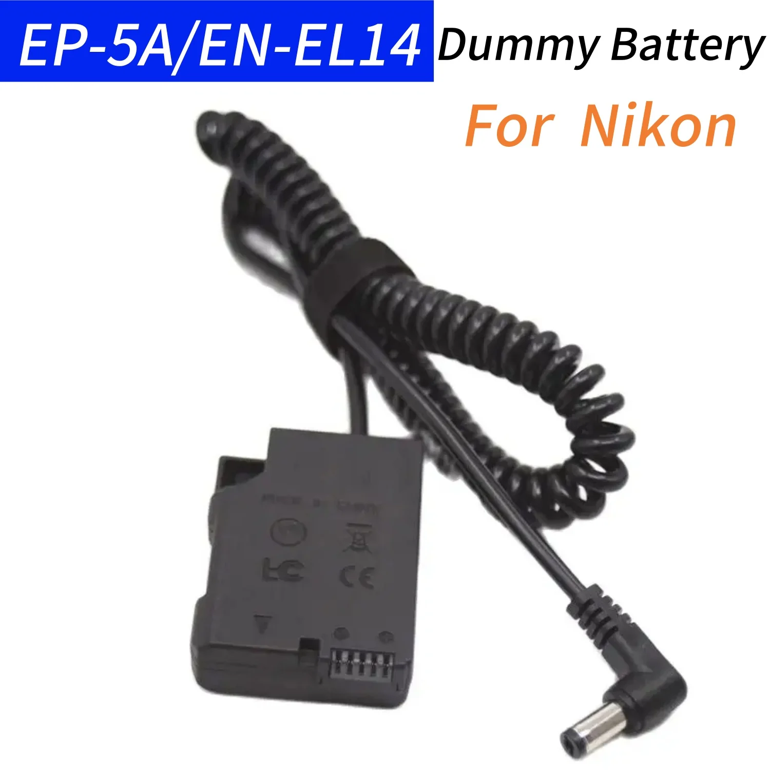 

DC Coupler EP-5A EN-EL14 Dummy Battery with Spring Cable for Nikon P7800 P7700 P7100 D5600 D5500 D5300 D5200 D5100 D3400 D3300