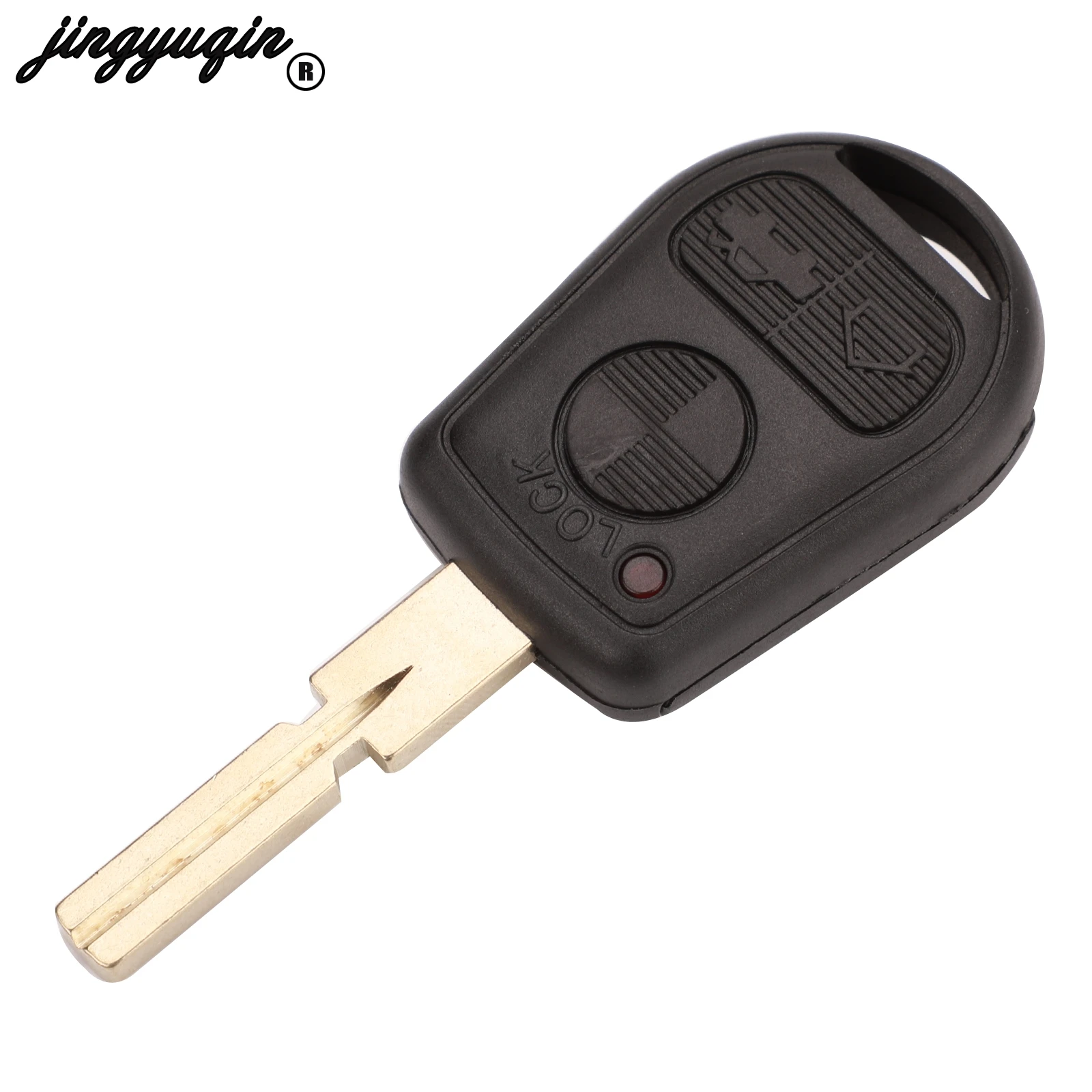 Casing Kunci Remote Mobil Jingyuqin 2/3 Tombol Untuk BMW E31 E32 E34 E36 E38 E39 E46 Z3 Z4 fob Tanpa Bilah HU58 HU92
