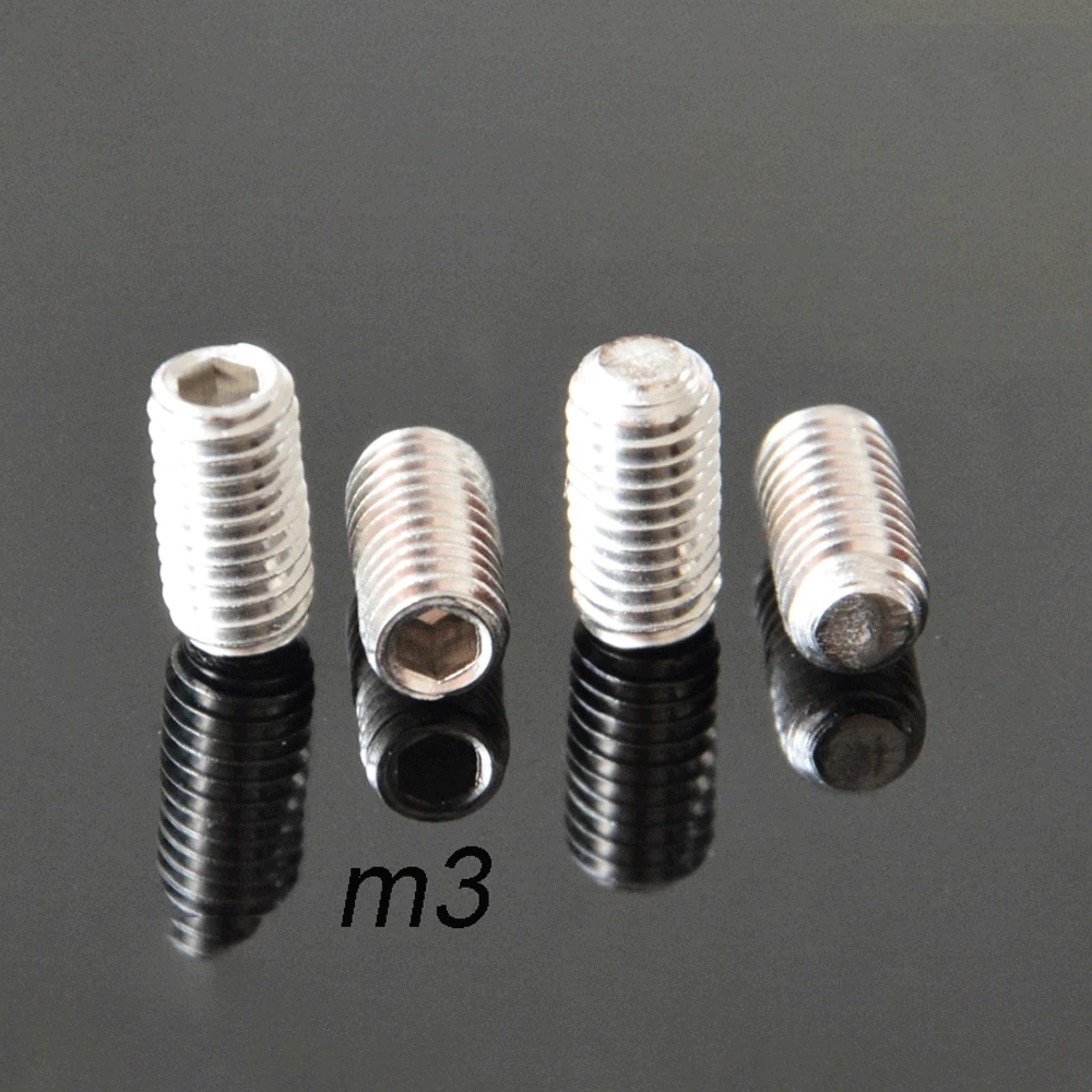 M3 x 3 4 5 6 8 10 12 16 20mm 304 Stainless Steel Cup Point Allen Socket Grub Screw For Car Model DIY