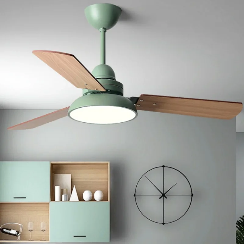 

Nordic industrial fan light 42 in remote control simple restaurant ceiling fan light commercial place bedroom electric fan light
