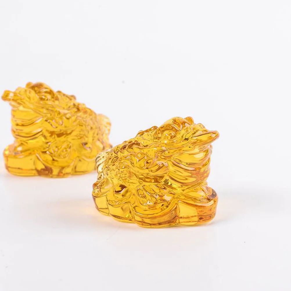 

1Pcs Glass Golden Toad Statue Fine Craftsmanship Desktop Decor for Room Home Office Sofa Table Centerpiece Unique Gift Idea