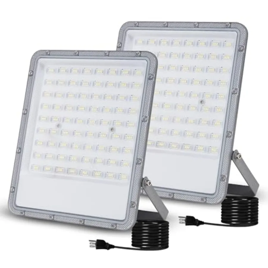 

150W LED Flood Light Outdoor 110-277V Commercial Residential IP66 Waterproof 6500K Daylight White 16500LM Energy Efficient Plug