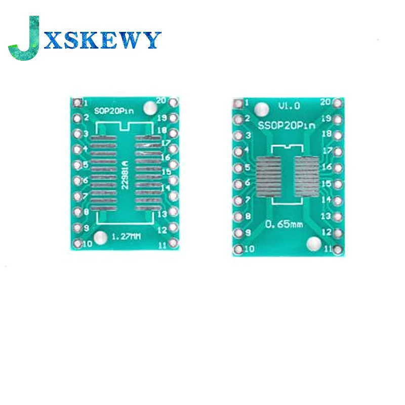10Pcs TSSOP20 SSOP20 SOP-20 SOP20 to DIP20 PCB Transfer Board DIP Pin Board Pitch Adapter