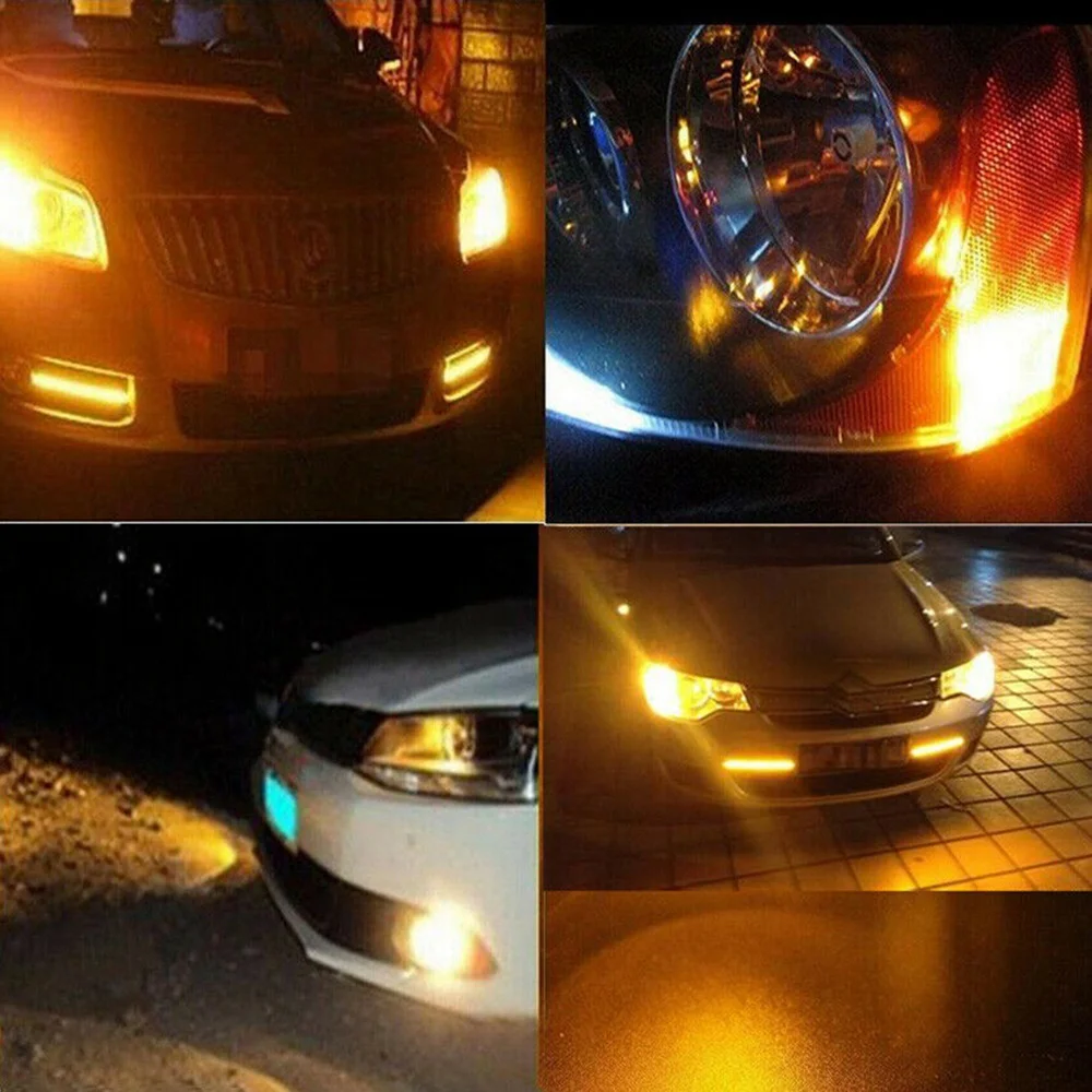 Imagem -06 - Frente Traseira Turn Signal Lights Lâmpadas Led 1156 7506 P21w Pcs Ba15s Amarelo