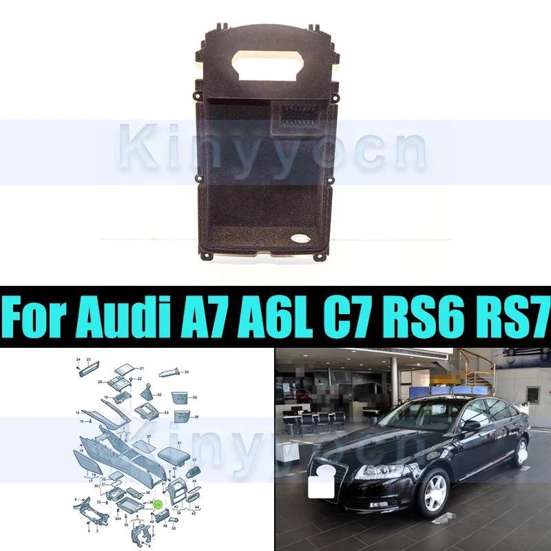 

Armrest Box Storage Bag Center Console Cover For Audi A7 A6L C7 RS6 RS7 Armrest Latch Lid Cover Car Accessories 4G0864981D4PK