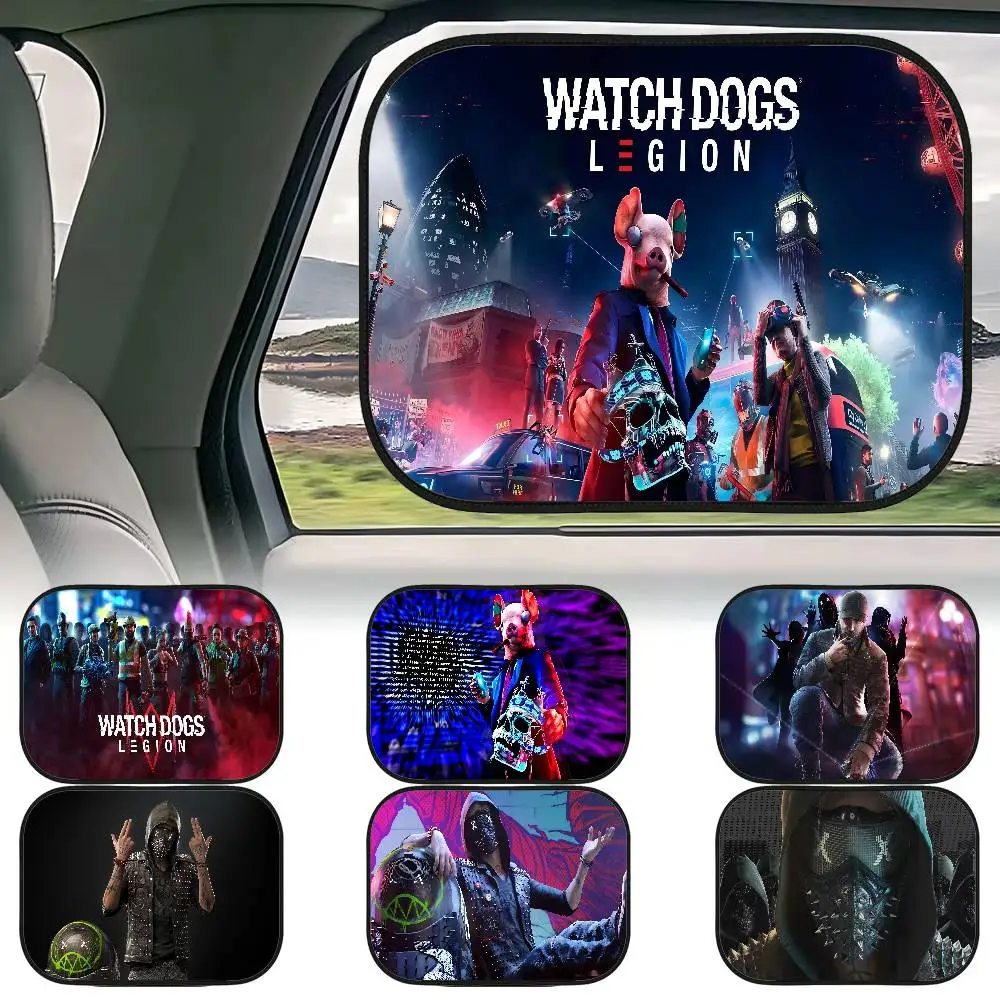

Game W-Watch Dogs-Legion Universal Side Window Sunshades UV Protection Car Curtain Car Window Sun Shade Visor Protective Window
