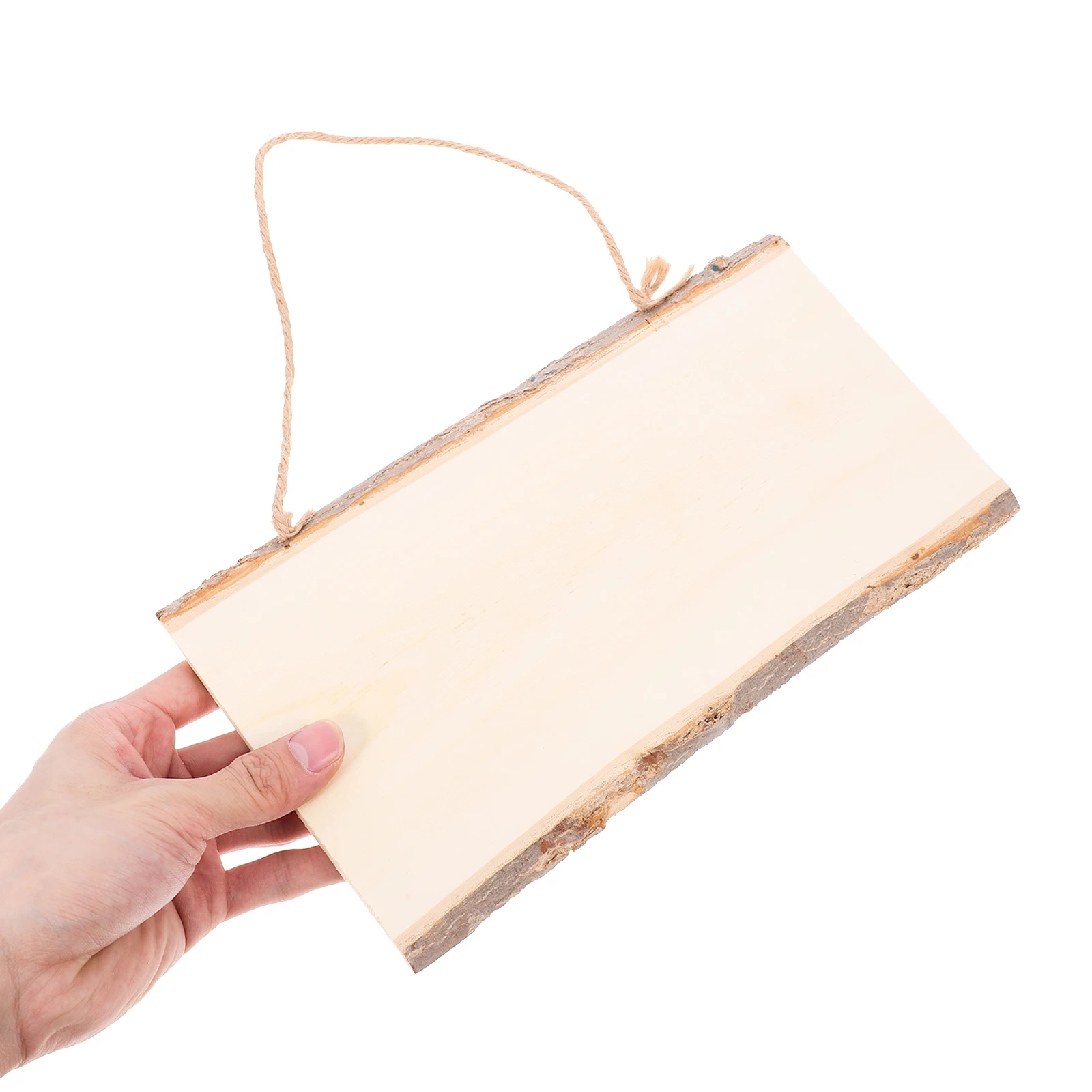 

2 pcs Handmade Painting Pendants Wooden Wall Display Board Light Weight Hemp Rope Decor For Home Cafe Bar Restaurant Smooth