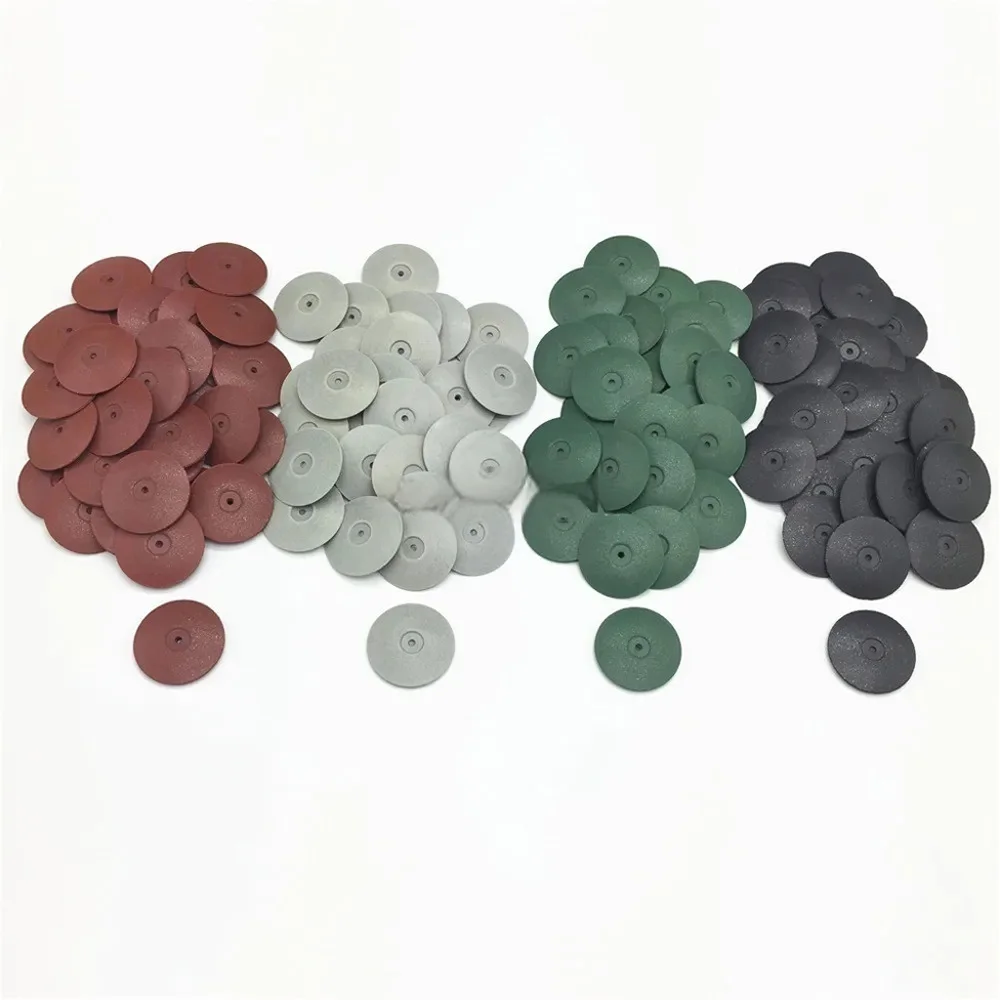 

100pcs Dental Assorted Silicon Rubber Polishing Wheel Polishing particles Dental lab material Metal Alloy Grinding 22*3.5mm