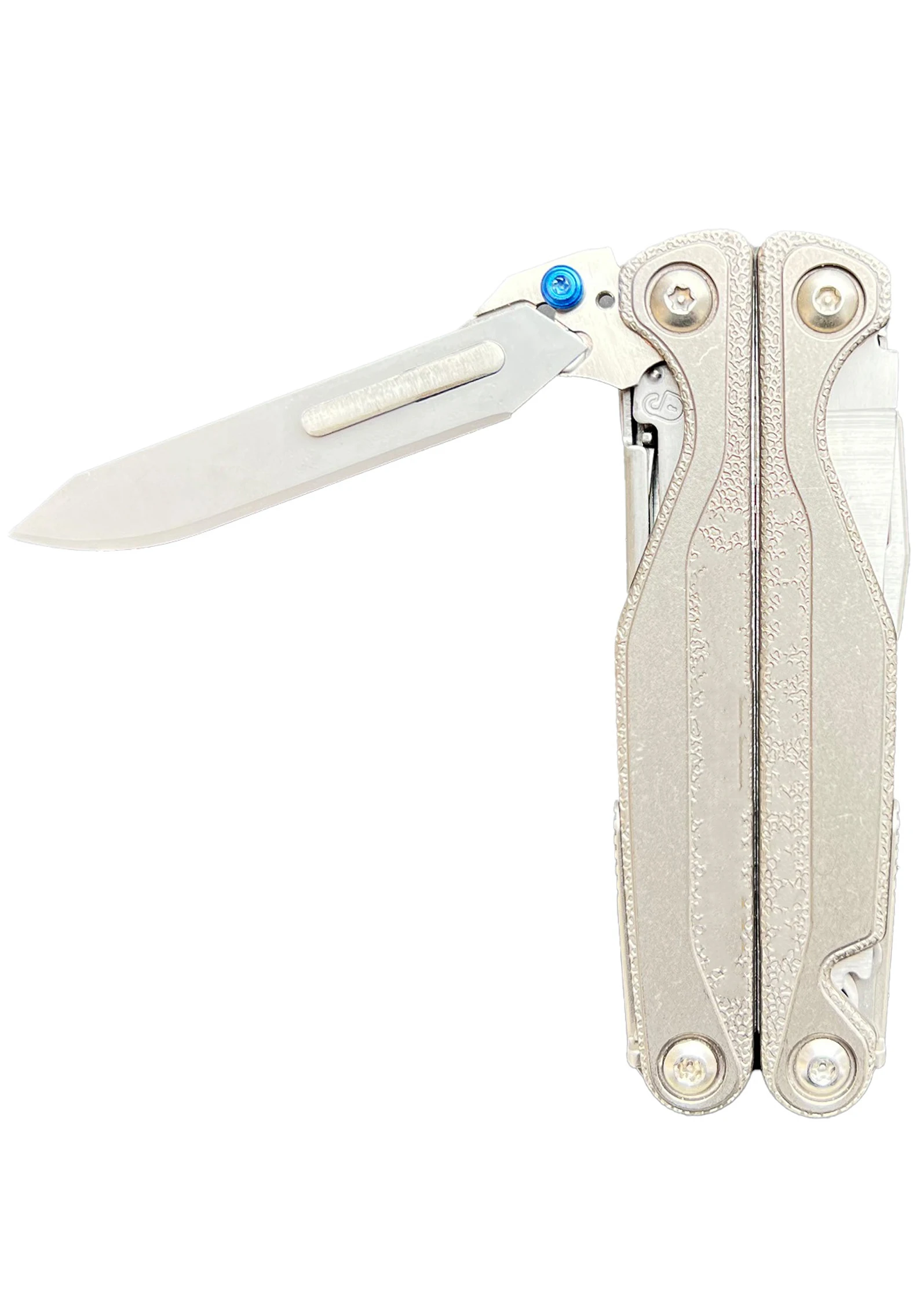 For Leatherman TTI Wave Signal Scalpel Handle with Thumb Grip Easy Open Button Fits Surgical Blades No.60 CNC DIY Accessories