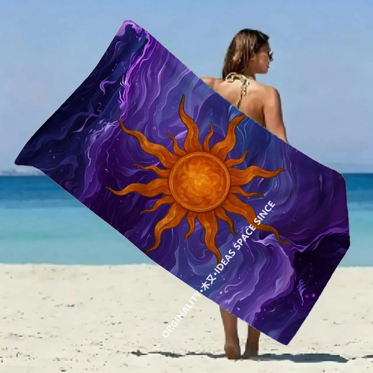

Bohemian Sun Galaxy Beach Towel Patterned Sunscreen And Windproof Suitable For Swimming Pool Camping Travel