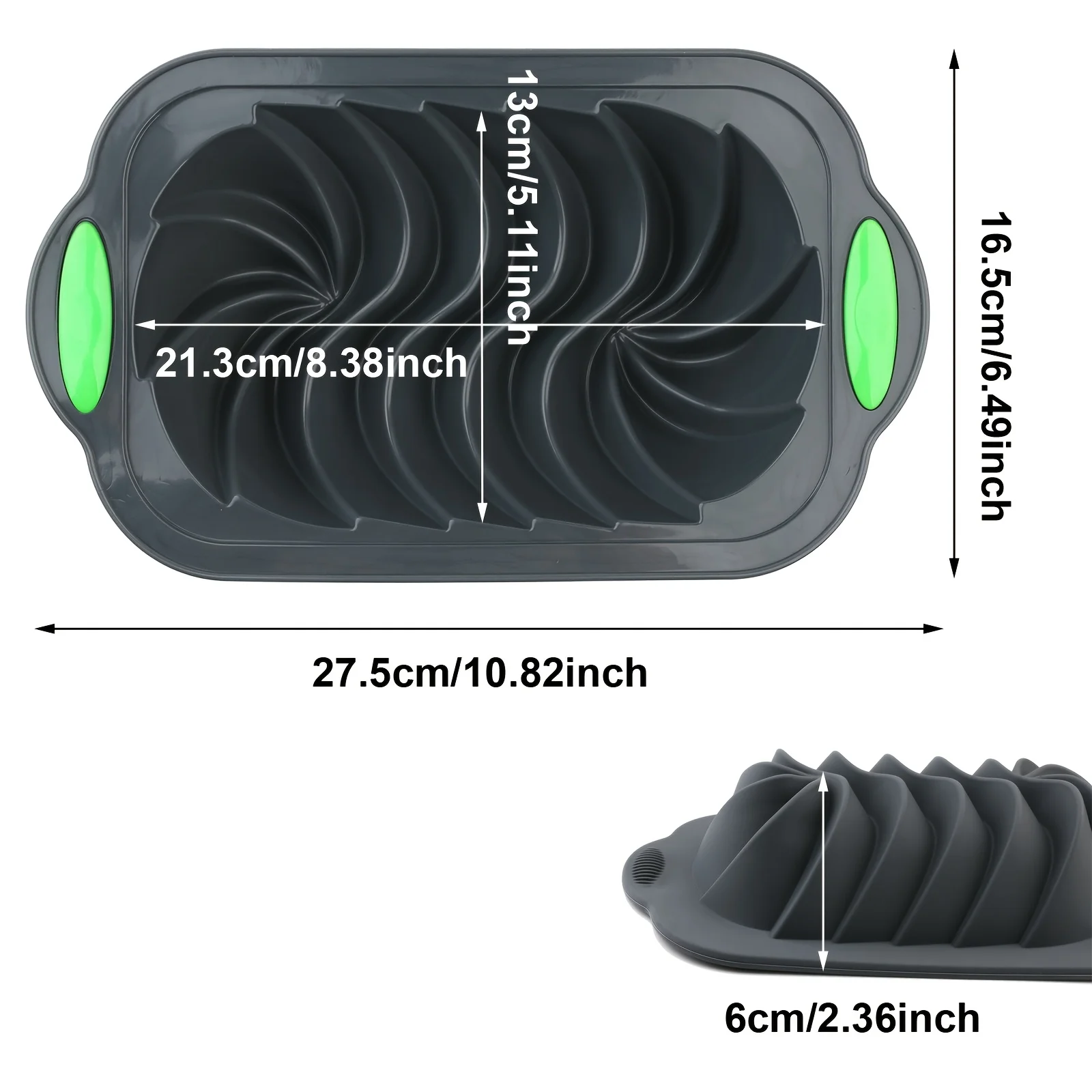 A rectangular bread and cake mold, toast bread baking pan, 3D silicone mold, pudding mold, can be used to make cakes, bread, toast, mousse, pudding, jelly, cookies, pies, etc