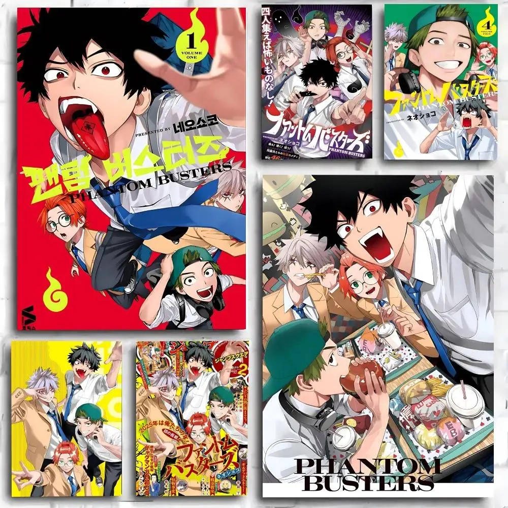 Anime P-Phantom Busters Poster Kunstdruck im Anime-Stil, Heimdekoration, ideales Geschenk, perfekte Raumdekoration