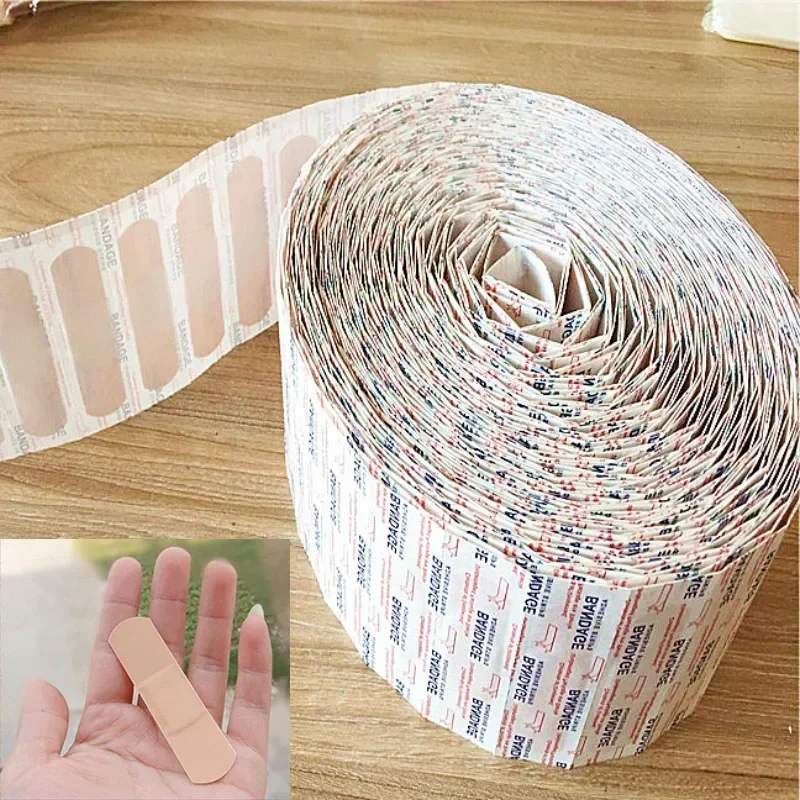 

100pcs/lot Waterproof Breathable Bandage First Aid Wound Dressing Medical Tape Wound Plaster Bandaids Patch Band Aid Kids Adult