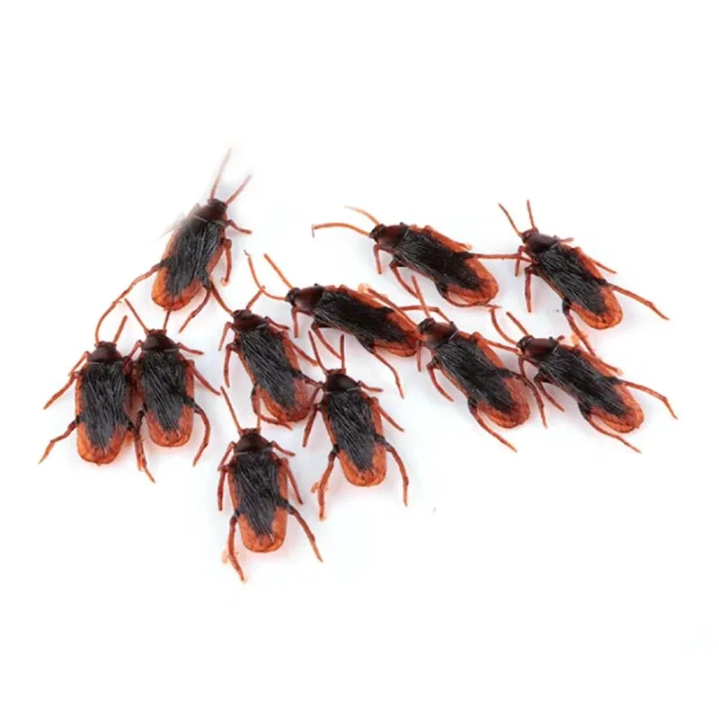 

20pcsInsect Halloween Fright Toy, Realistic Cockroach Prank Toy, Surprise Soft Cockroach Toy
