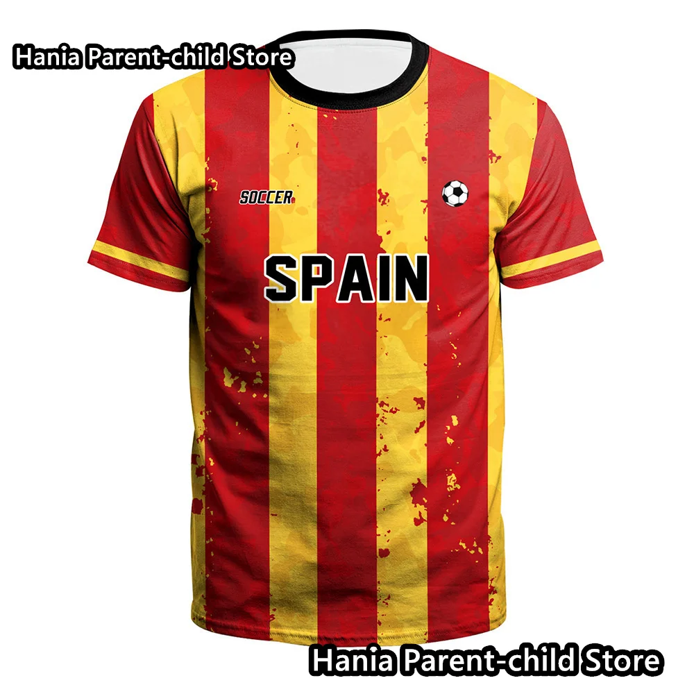 Fans Cheering Qatar Argentina Kids And Men Summer Sports t shirt Boys Football Soccer Jersey T shirts Adult 3D Prited Tshirts